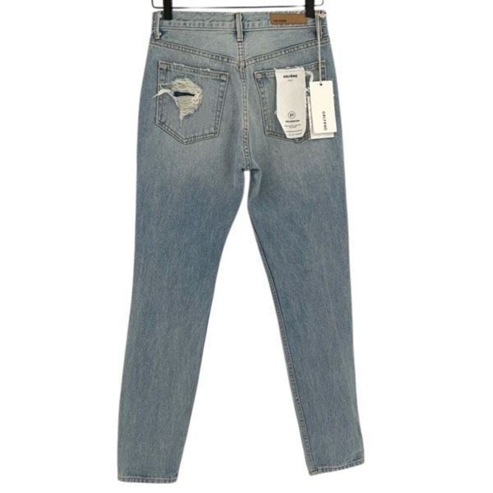 GRLFRND Blue Karolina High Rise Distressed Denim Skinny Jeans Size 27 - Picture 3 of 10